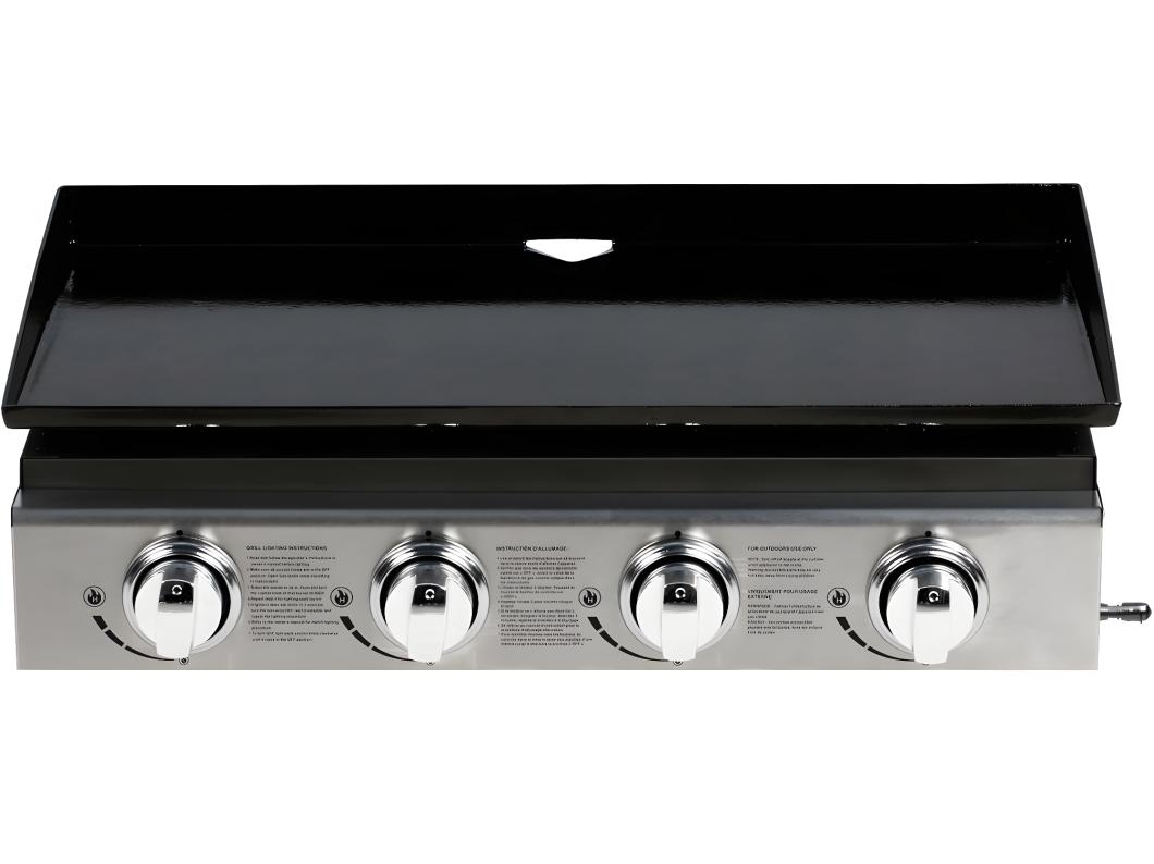 Plancha "Presto 4" - 4 branders - 9,7 kW - Kookoppervlak van 71 x 39,5 cm - Grijs