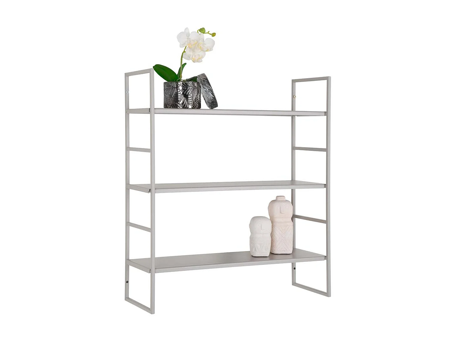 Beja wandplank 3 planken grijs.