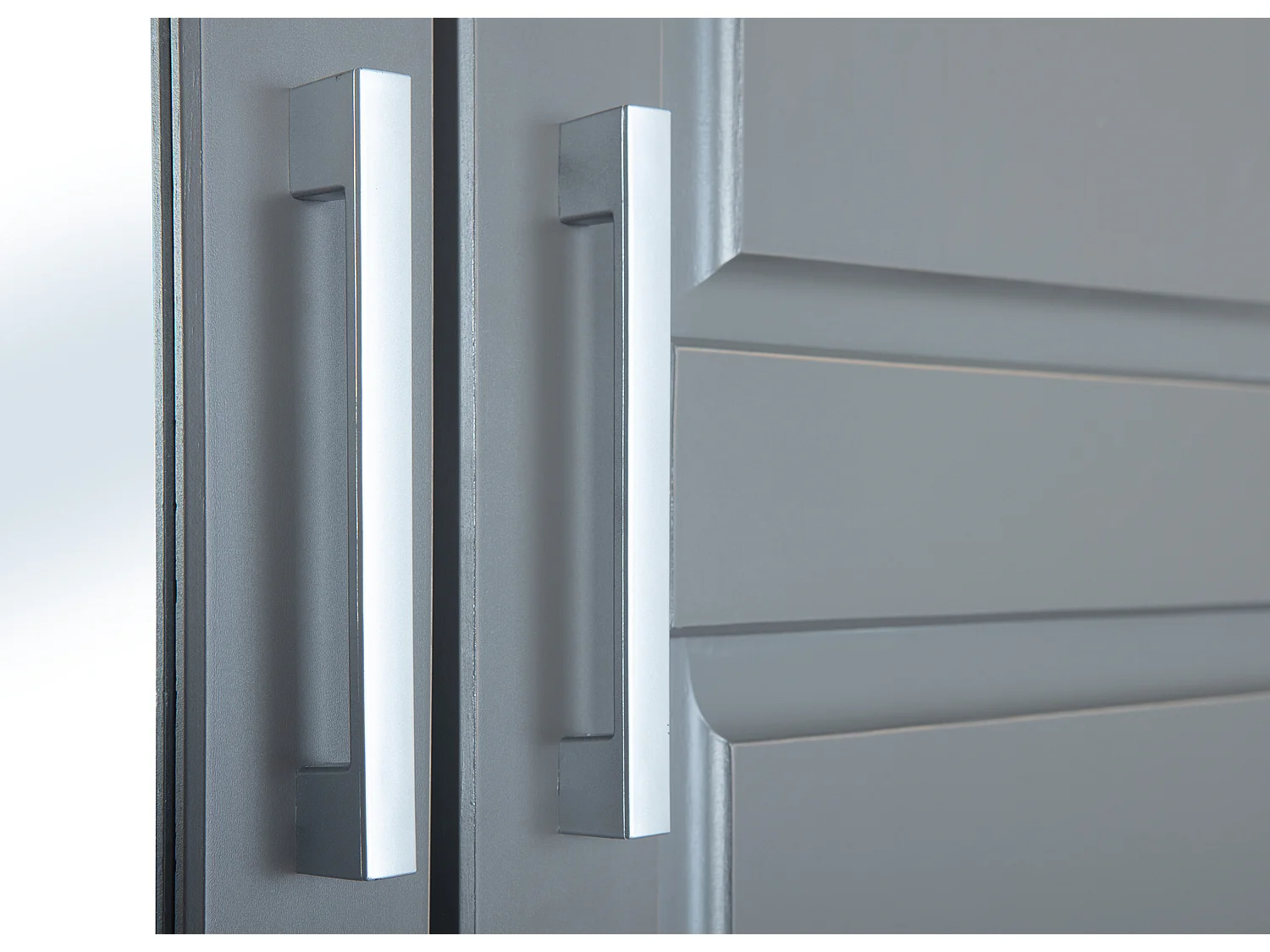 Armoire 3 Portes & 3 Tiroirs "Grada" 190cm Gris