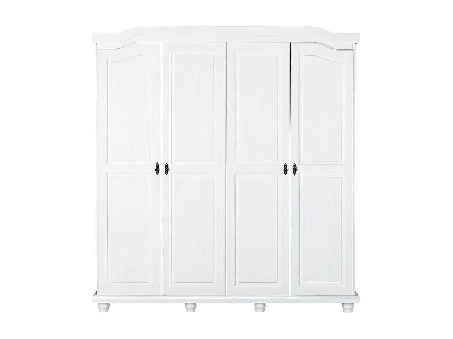 Armoire en Pin Massif Laqué "Ilya" 197cm Blanc