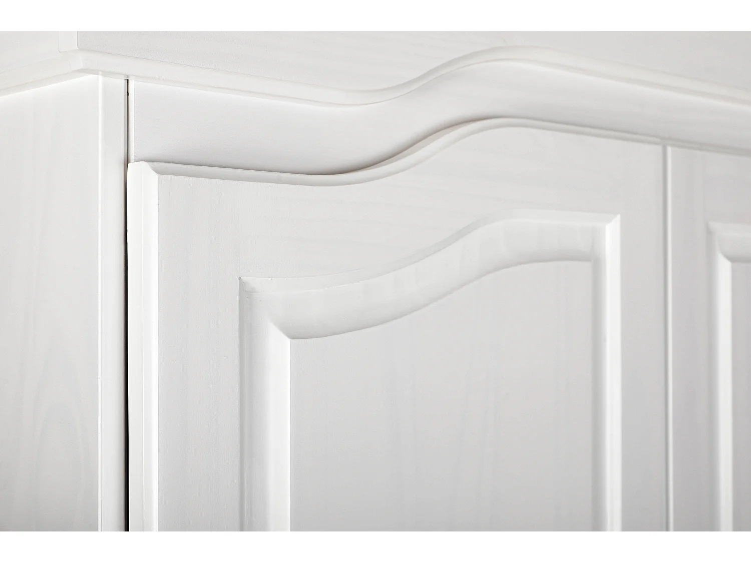 Armoire en Pin Massif Laqué "Ilya" 197cm Blanc