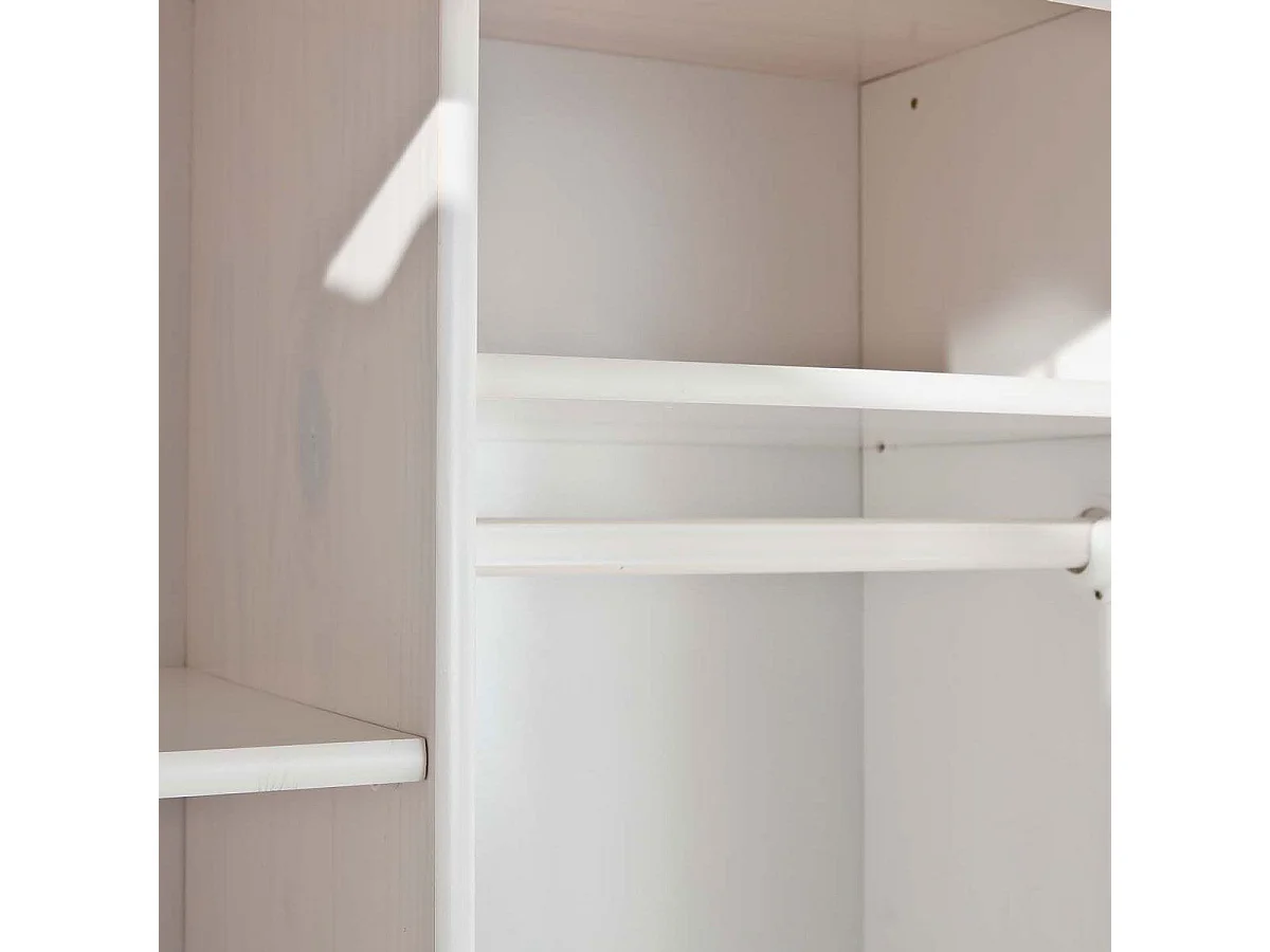 Armoire 2 Portes Bois "Cardaillac" 180cm Blanc