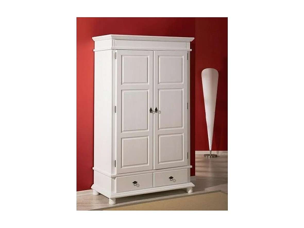Armoire 2 Portes en Bois "Coraze" 199cm Blanc