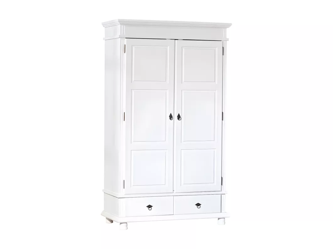 Kauf Unique Danz Kleiderschrank 2-Trg. mit 2 Schubladen Breite 116 cm, Höhe 199 cm weiss