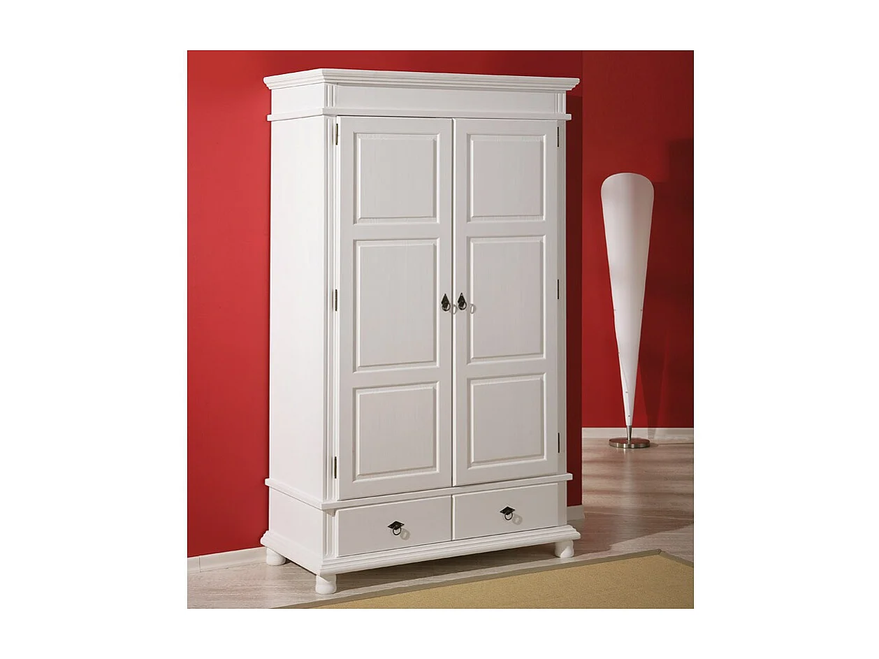 Armoire 2 Portes en Bois "Coraze" 199cm Blanc
