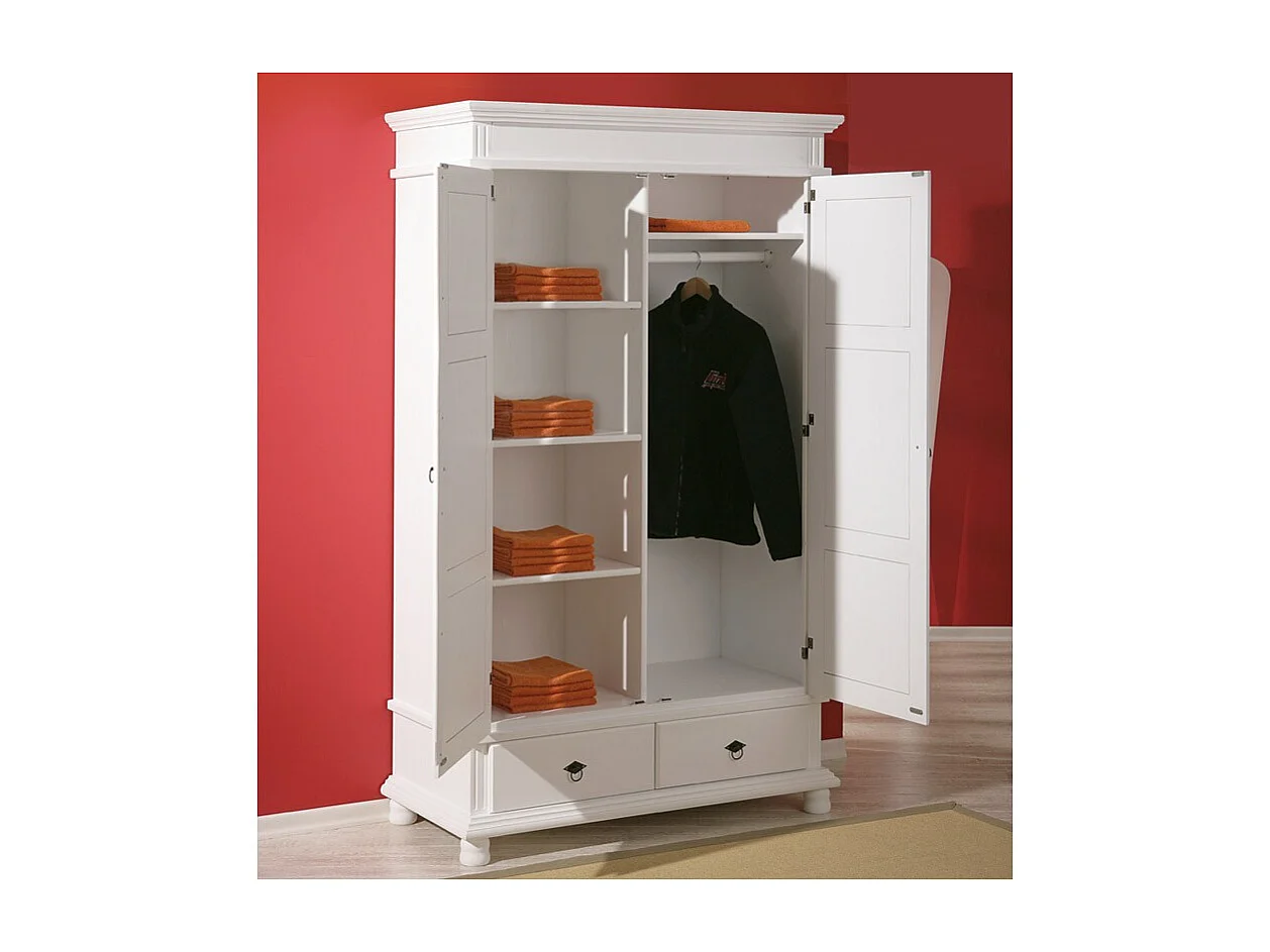 Armoire 2 Portes en Bois "Coraze" 199cm Blanc