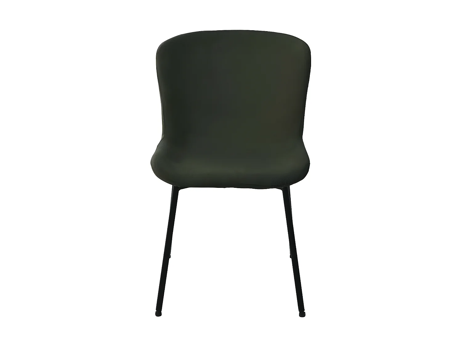 Chaise De Salle À Manger Maceda En Tissu Bouclé Vert Foncé