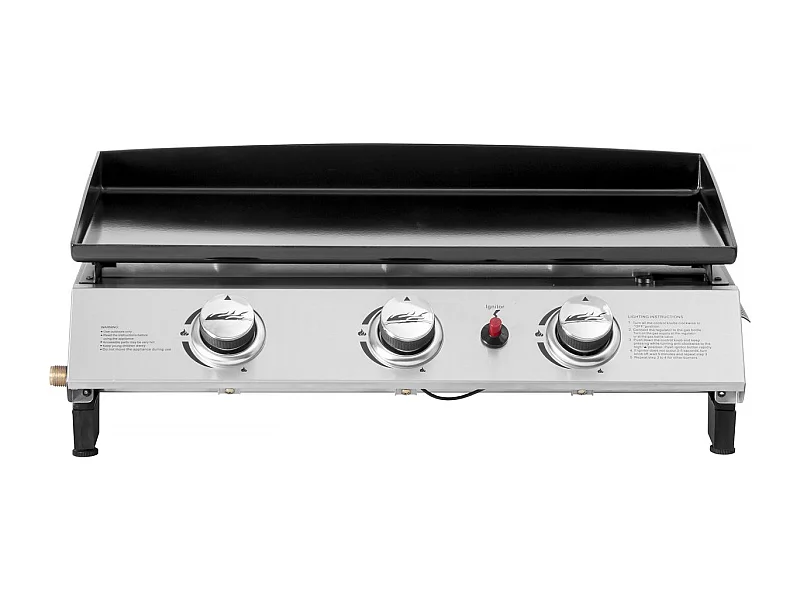 Plancha de gas 3 fuegos "Jolly" - 7,5 Kw - Gris