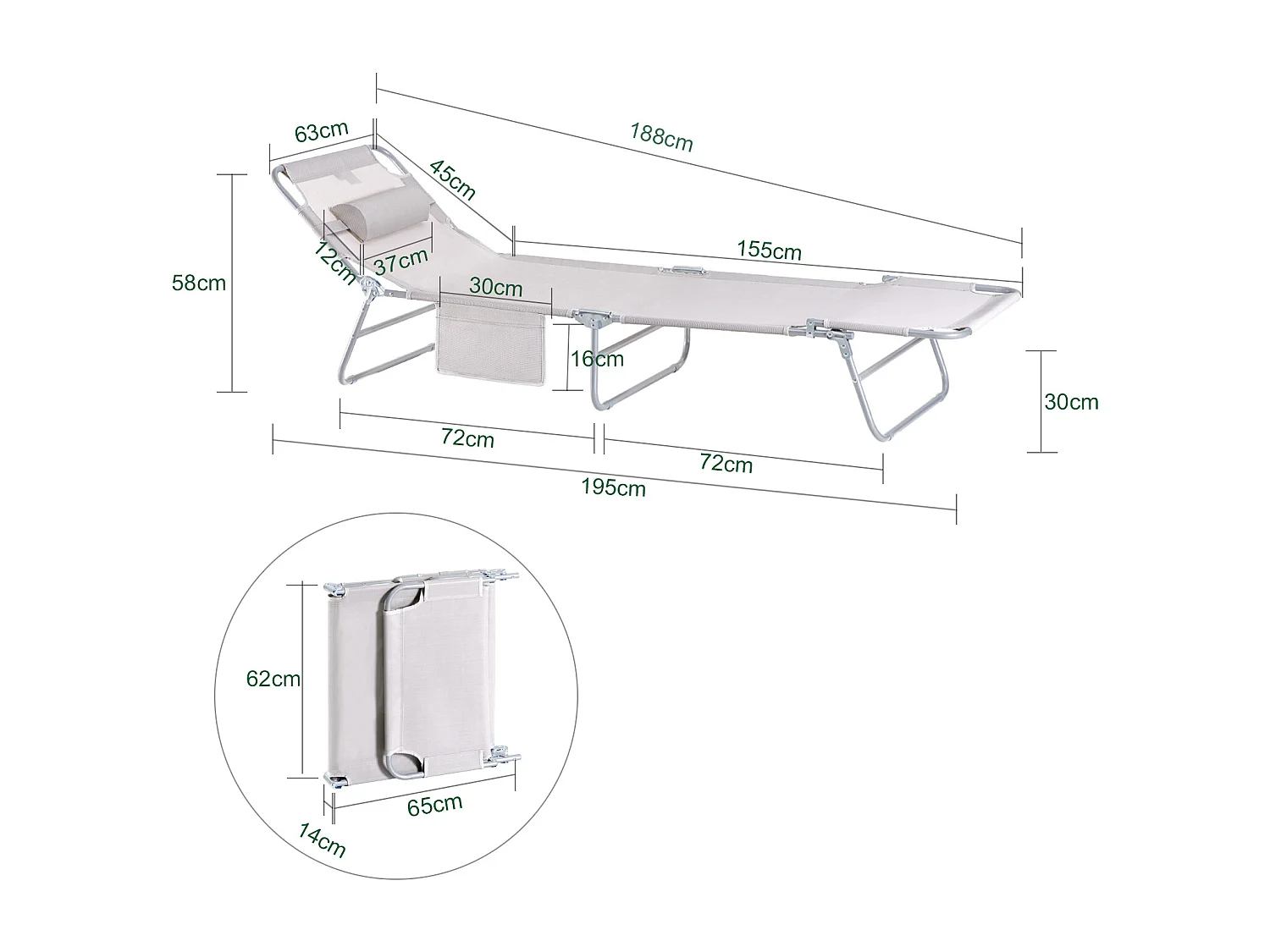 SoBuy, onde, móvel de jardim transat exterior, mesa móvel, OGS35-MIX2