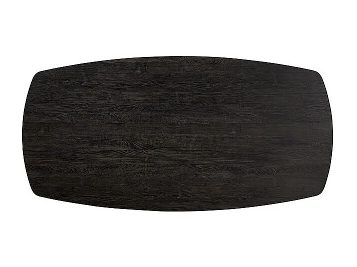 Table à manger ovale TUNIS décor chêne brun foncé