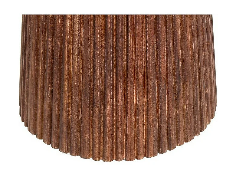 Table basse RIMBAUD – Effet bois brun – Diamètre 50 cm