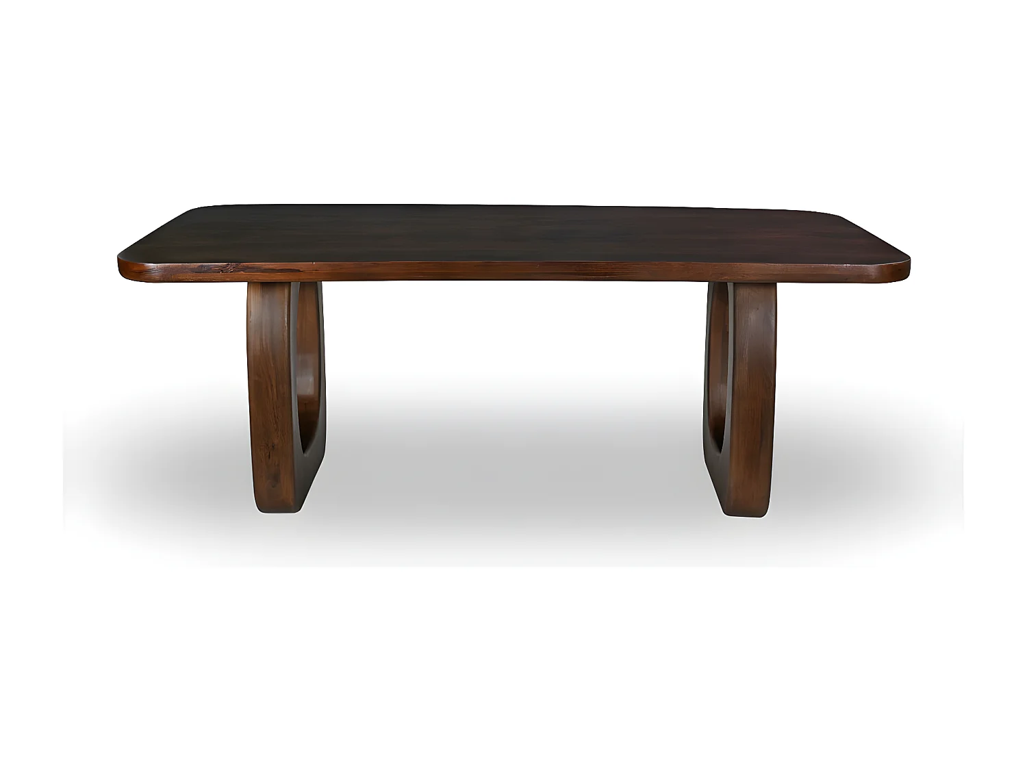 Sinjai - Table à manger 8 personnes en bois massif - Bois foncé