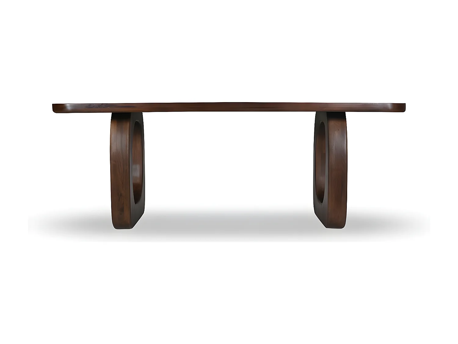 Sinjai - Table à manger 8 personnes en bois massif - Bois foncé