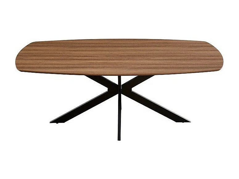 Ovale eettafel TUNIS in verouderd eiken decor