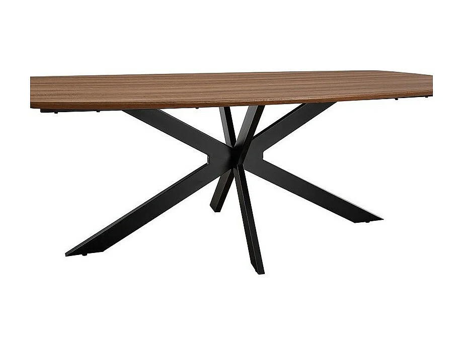 Ovale eettafel TUNIS in verouderd eiken decor