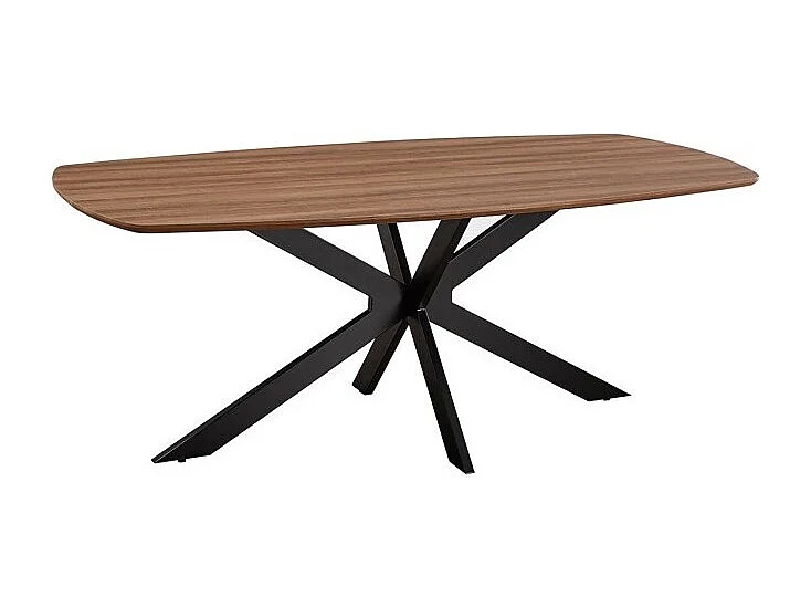 Ovale eettafel TUNIS in verouderd eiken decor