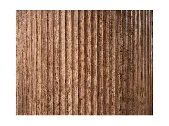 Table basse VAGOS – Effet chêne vieilli – Diamètre 50 cm