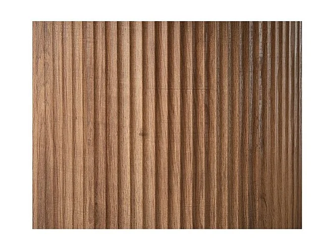 Salontafel VAGOS - Oud eiken effect - Rond - Diameter 80 cm - Authentiek en robuust ontwerp