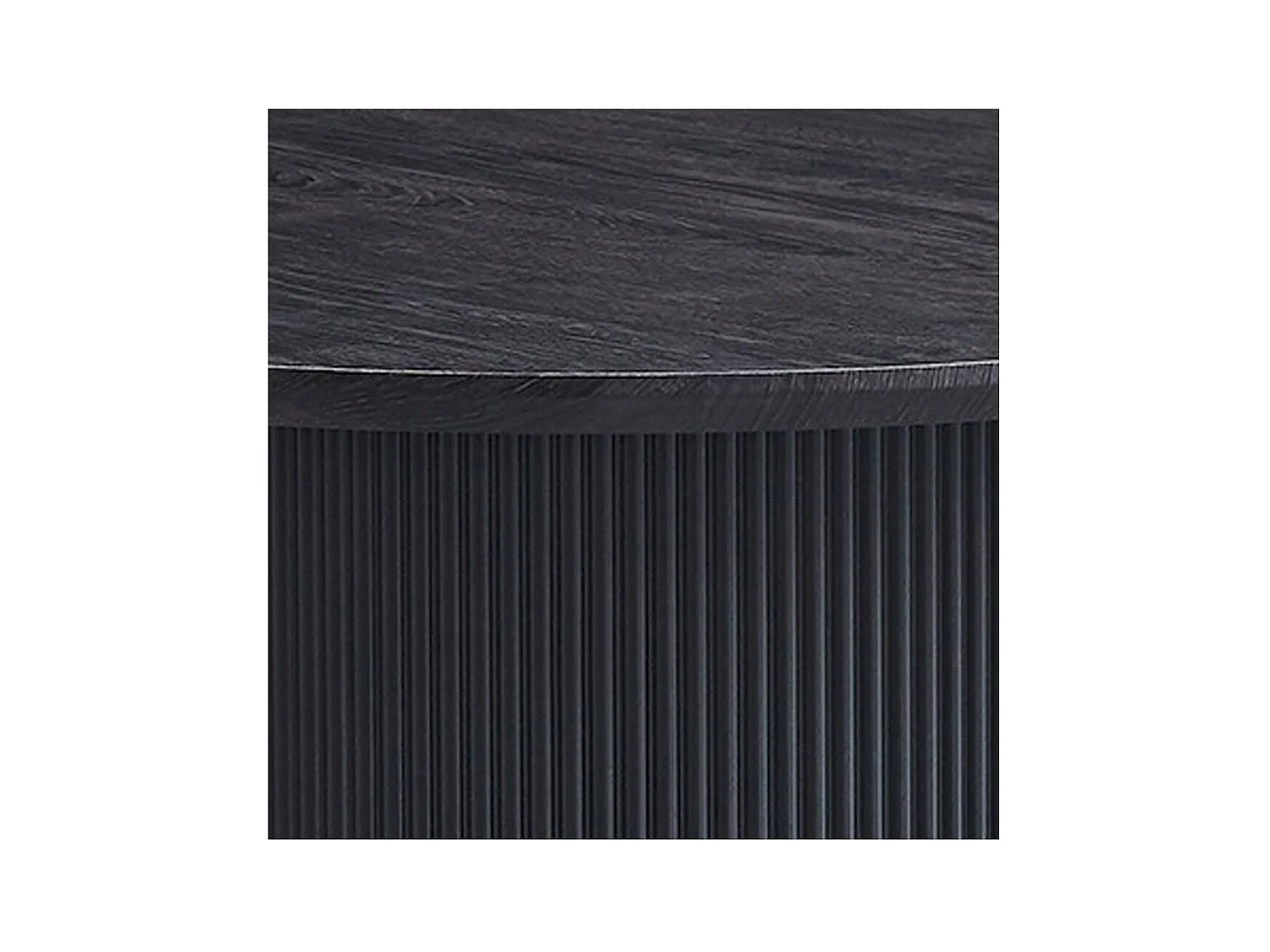 Salontafel VAGOS - Donkerbruin houteffect - Rond - Diameter 80 cm - Elegant en robuust ontwerp