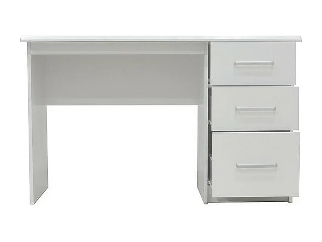 Bureau droit PRAGUE – 3 tiroirs – Coloris blanc – Design moderne et fonctionnel