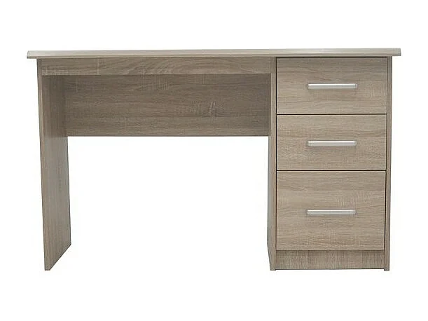 Escritório direito da coleção PRAGUE com 3 gavetas em carvalho sonoma.