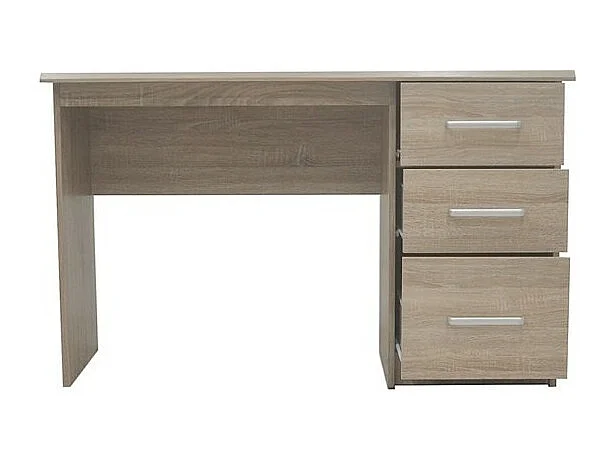 Escritório direito da coleção PRAGUE com 3 gavetas em carvalho sonoma.