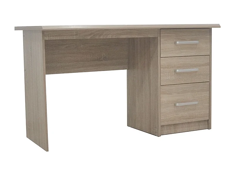 Escritório direito da coleção PRAGUE com 3 gavetas em carvalho sonoma.