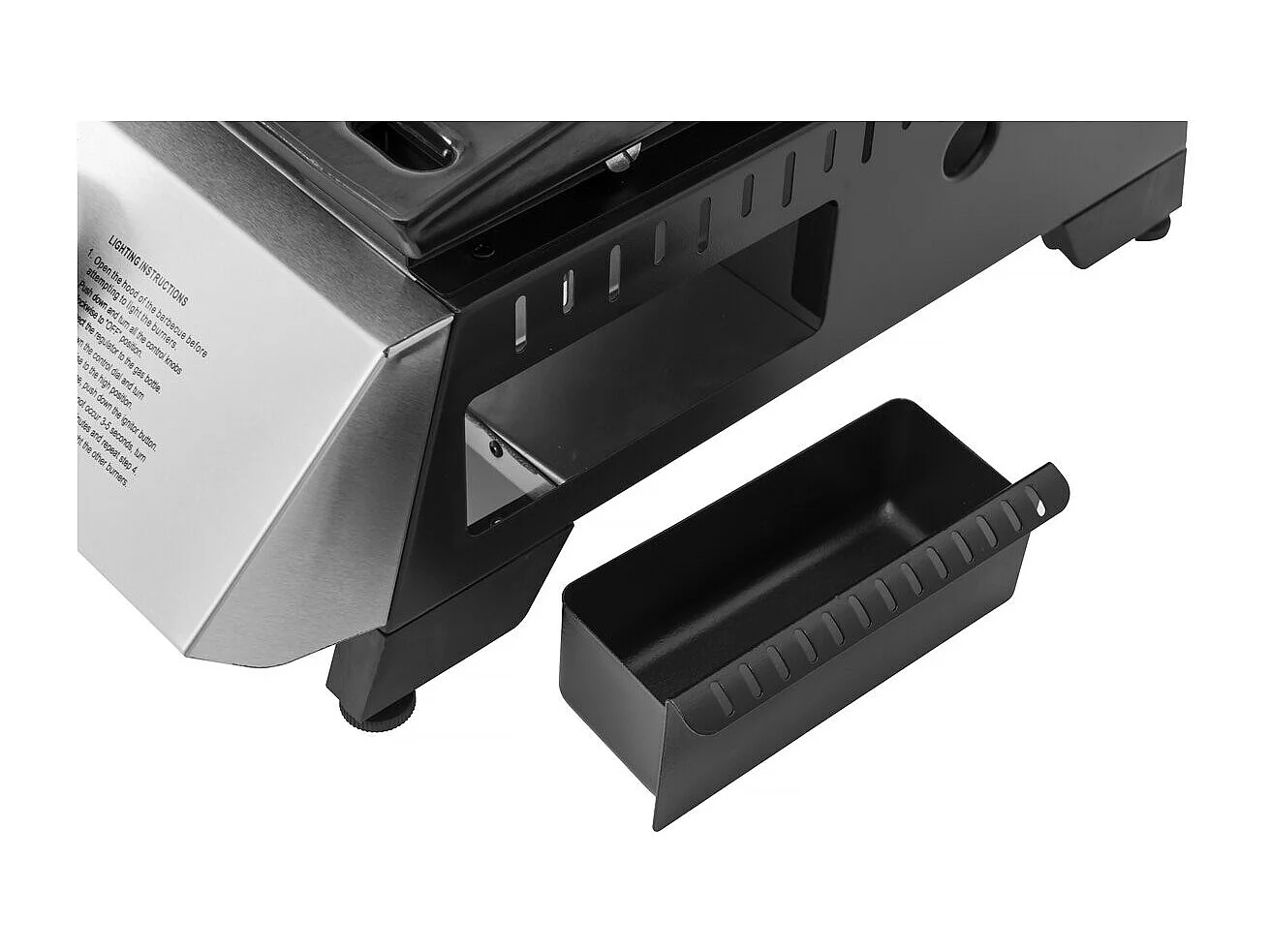 Plancha à gaz avec 4 brûleurs en métal "Jolly" - 10 Kw - Gris