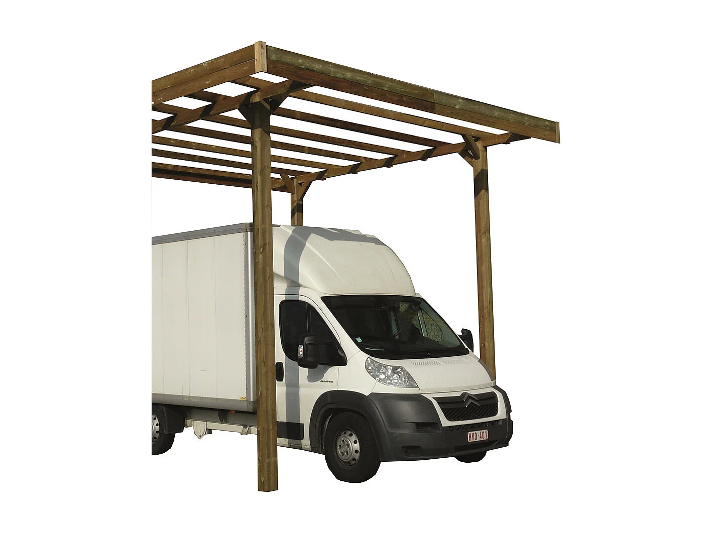 Carport camping-car bois "Modular Carport" - 4.06 x 5.06 m