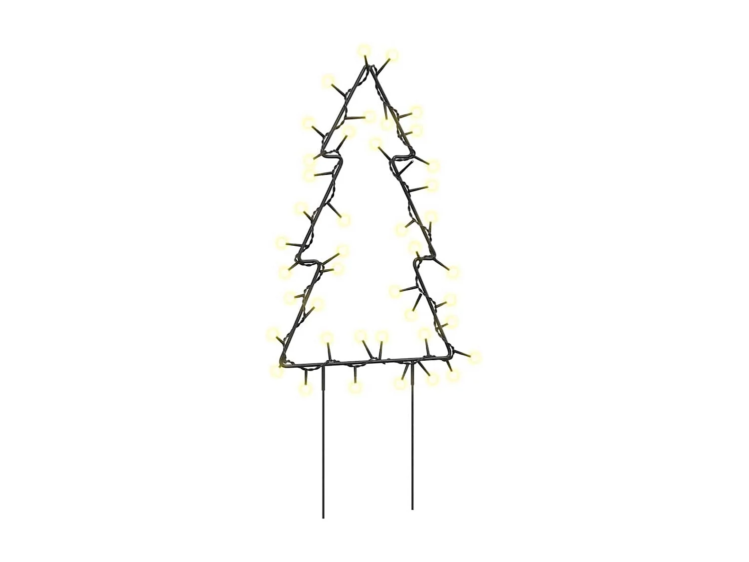 Décoration lumineuse arbre de Noël piquets 3 pcs 50 LED 30 cm