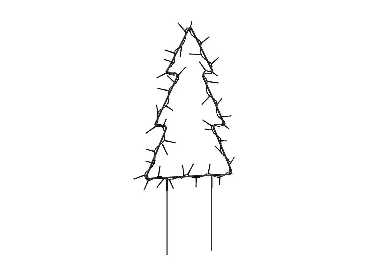 Décoration lumineuse arbre de Noël piquets 3 pcs 50 LED 30 cm