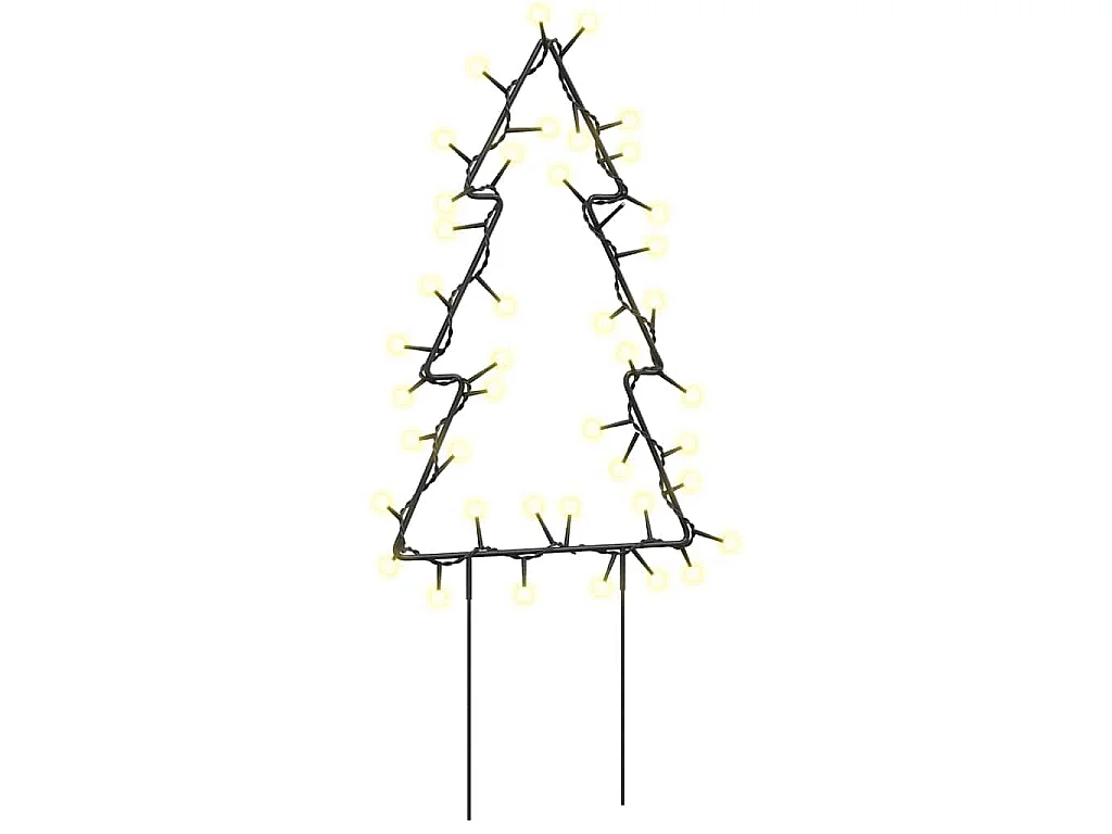 Árbol de Navidad lde uces con estacas 3 uds 50 LED 30 cm