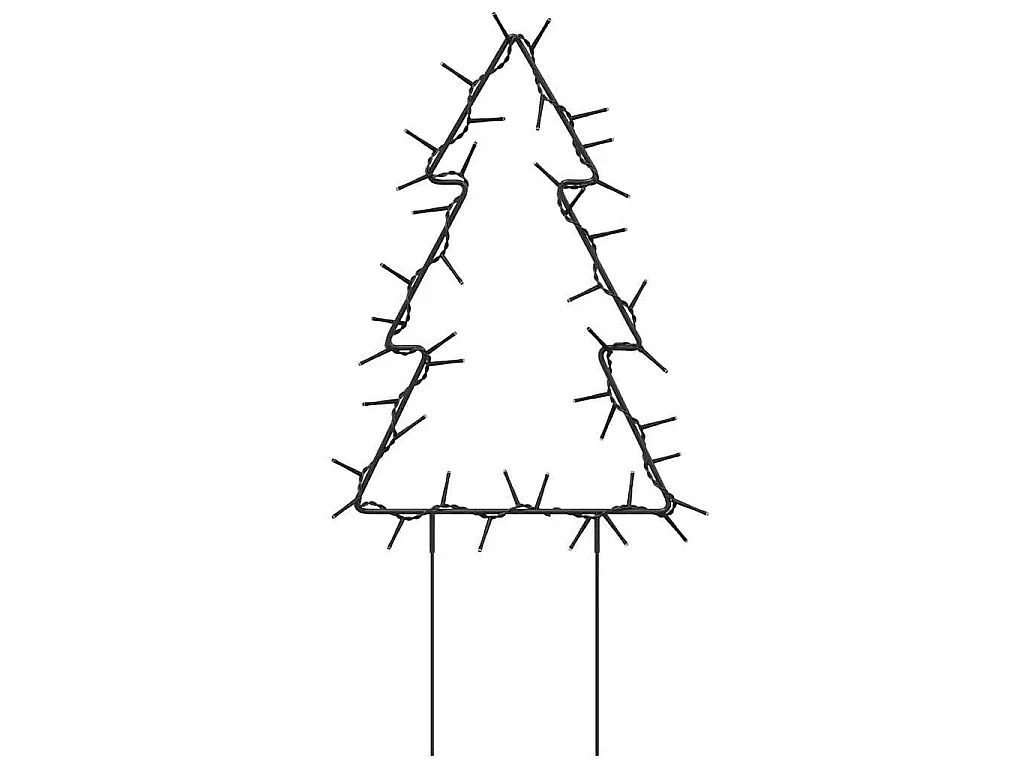 Árbol de Navidad lde uces con estacas 3 uds 50 LED 30 cm