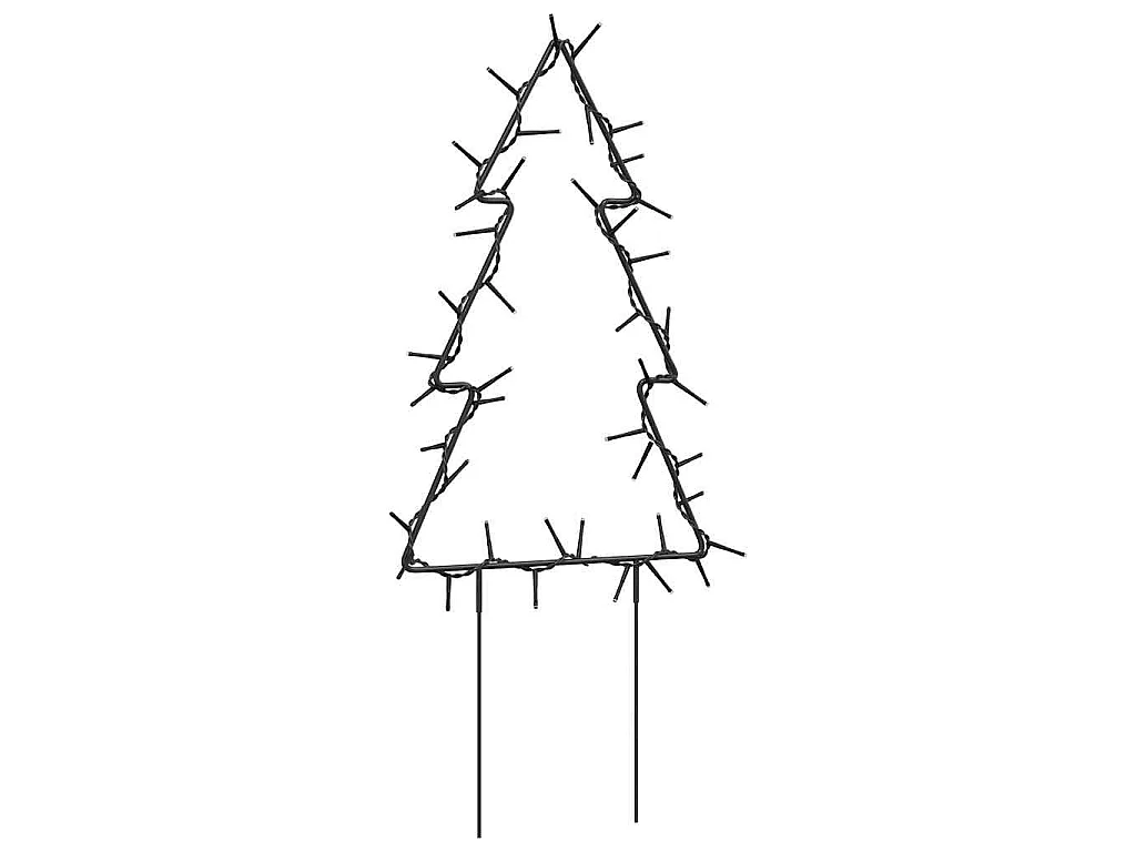 Árbol de Navidad lde uces con estacas 3 uds 50 LED 30 cm