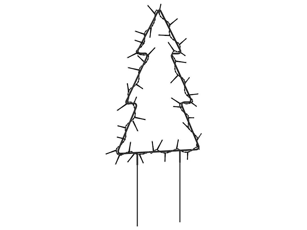 Árbol de Navidad lde uces con estacas 3 uds 50 LED 30 cm