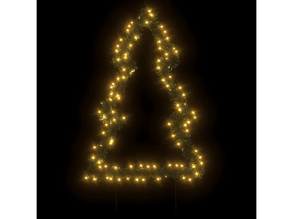 Decoração árvore de Natal c/ luz e estacas 115 luzes LED 90 cm