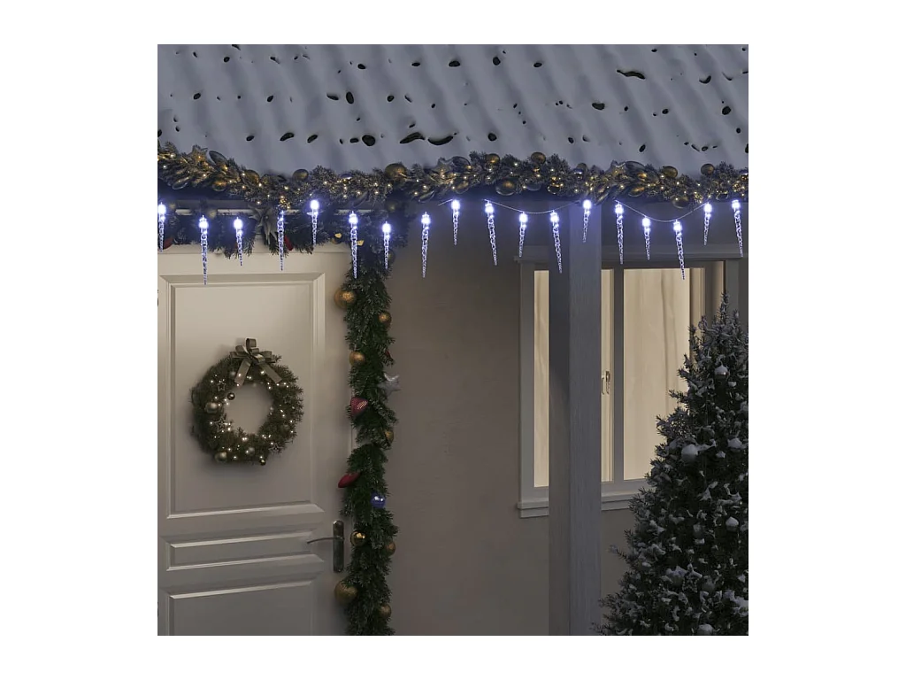 Guirlande lumineuse de Noël 200 LED Blanc froid 20 m Acrylique PVC
