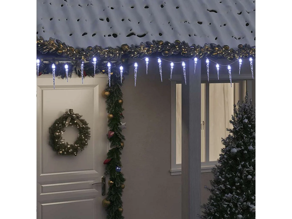 Guirlande lumineuse de Noël 200 LED Blanc froid 20 m Acrylique PVC