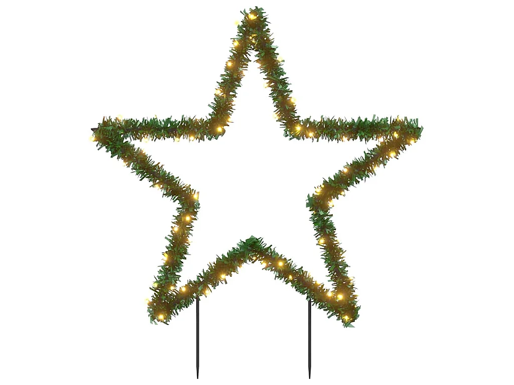 Decorazione Luminosa Natalizia con Picchetti Stella 80LED 60cm
