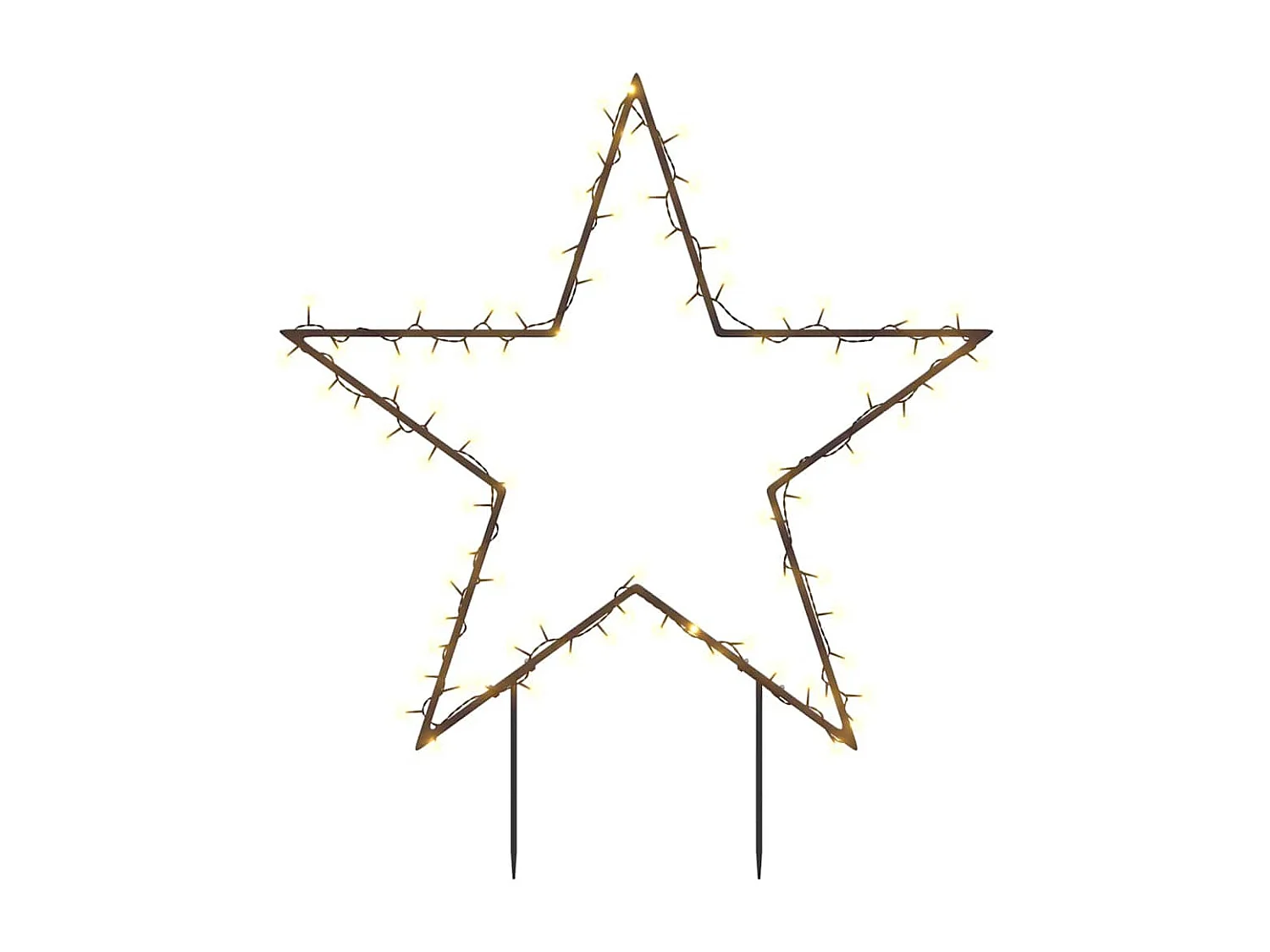 Decorazione Luminosa Natalizia con Picchetti Stella 80LED 60cm