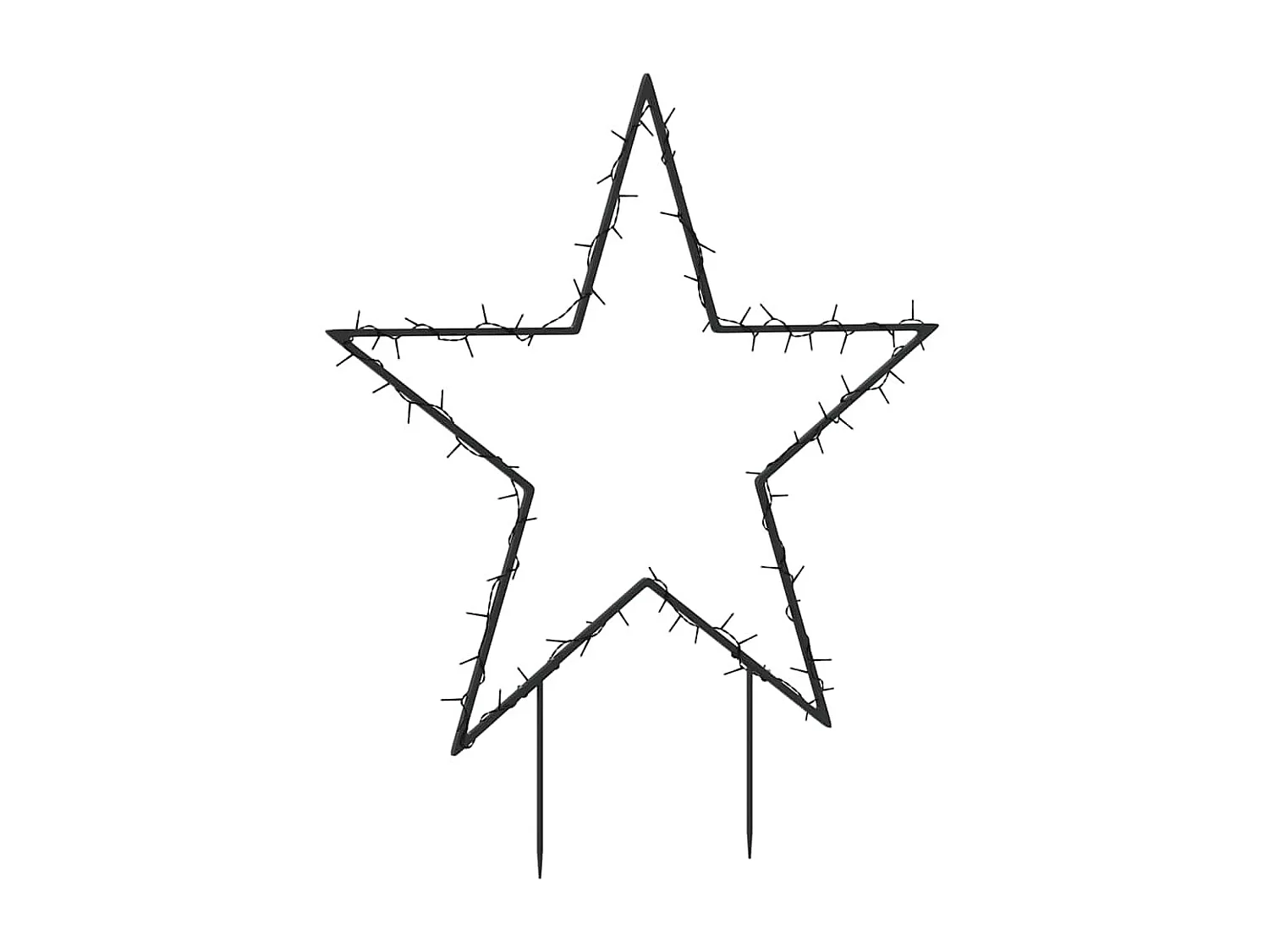 Decorazione Luminosa Natalizia con Picchetti Stella 80LED 60cm