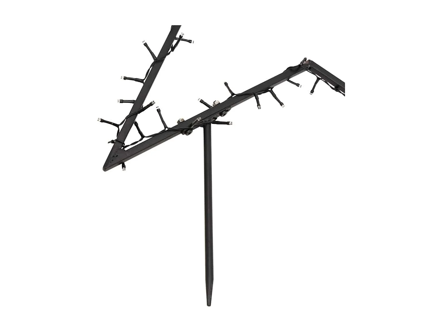 Décoration lumineuse étoile de Noël avec piquets 80 LED 60 cm