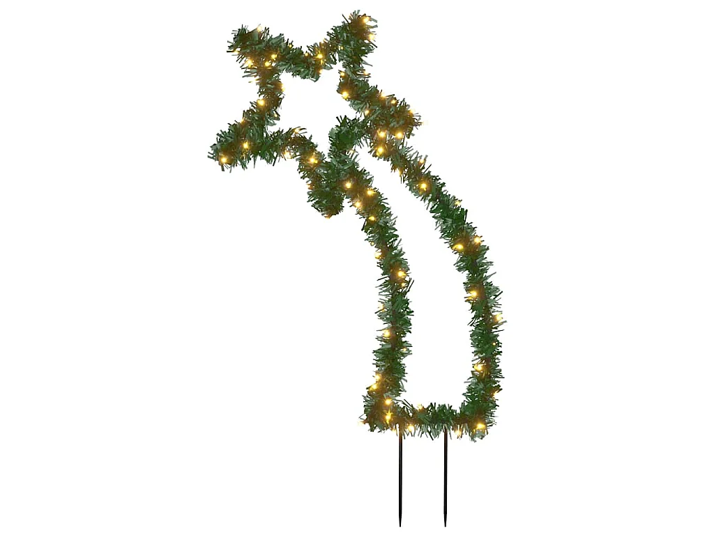 Luce Decorativa Natale con Picchetti Stella Cadente 80LED 62cm