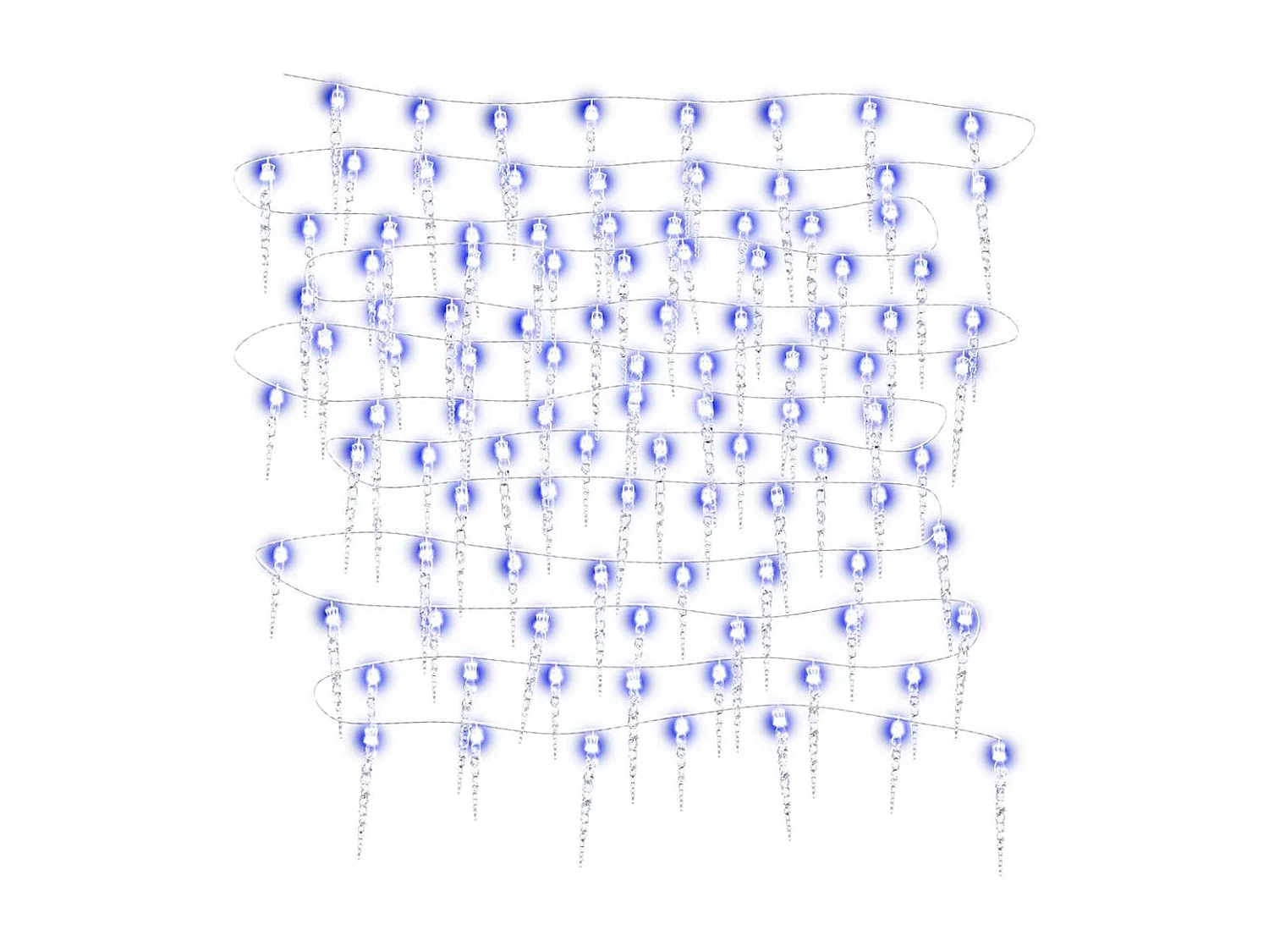 Luz de Natal pingente de gelo 200 luzes LED 20 m acrílico azul