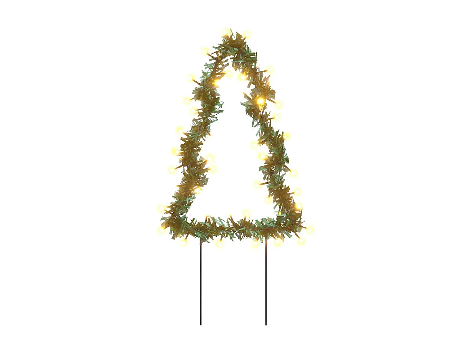 Décoration lumineuse arbre de Noël piquets 3 pcs 50 LED 30 cm