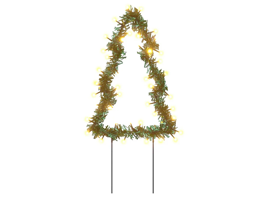 Árbol de Navidad lde uces con estacas 3 uds 50 LED 30 cm