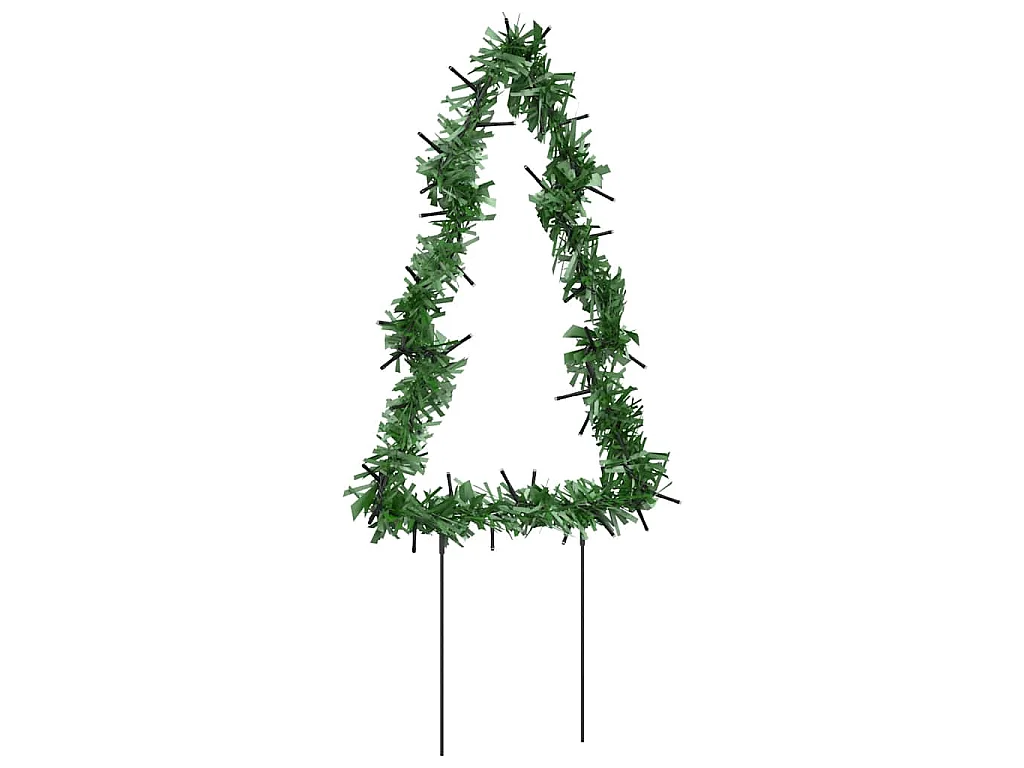 Árbol de Navidad lde uces con estacas 3 uds 50 LED 30 cm