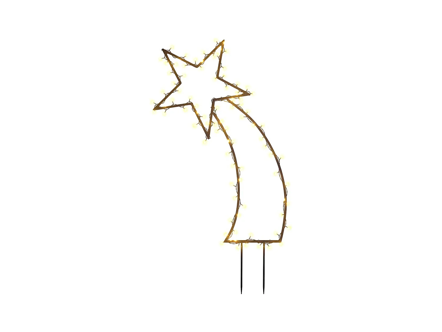 Décoration lumineuse météore de Noël avec piquets 80 LED 62 cm