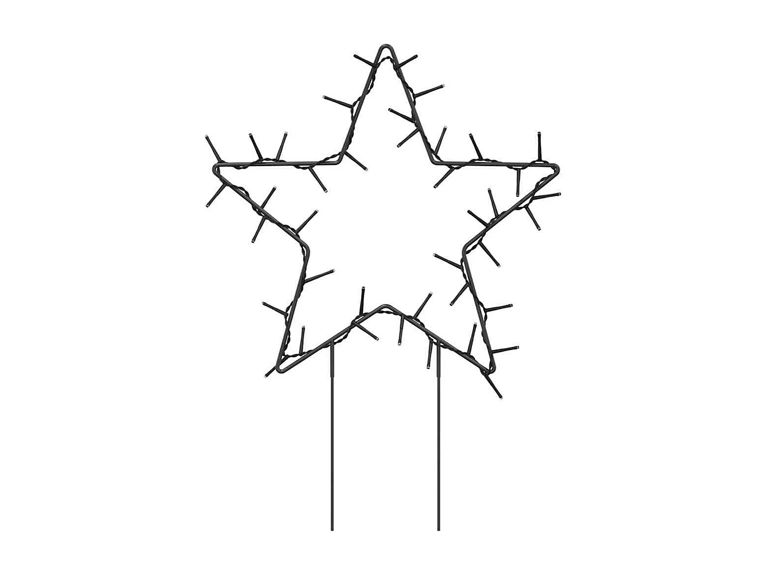 Décoration lumineuse étoile de Noël piquets 3 pcs 50 LED 29 cm