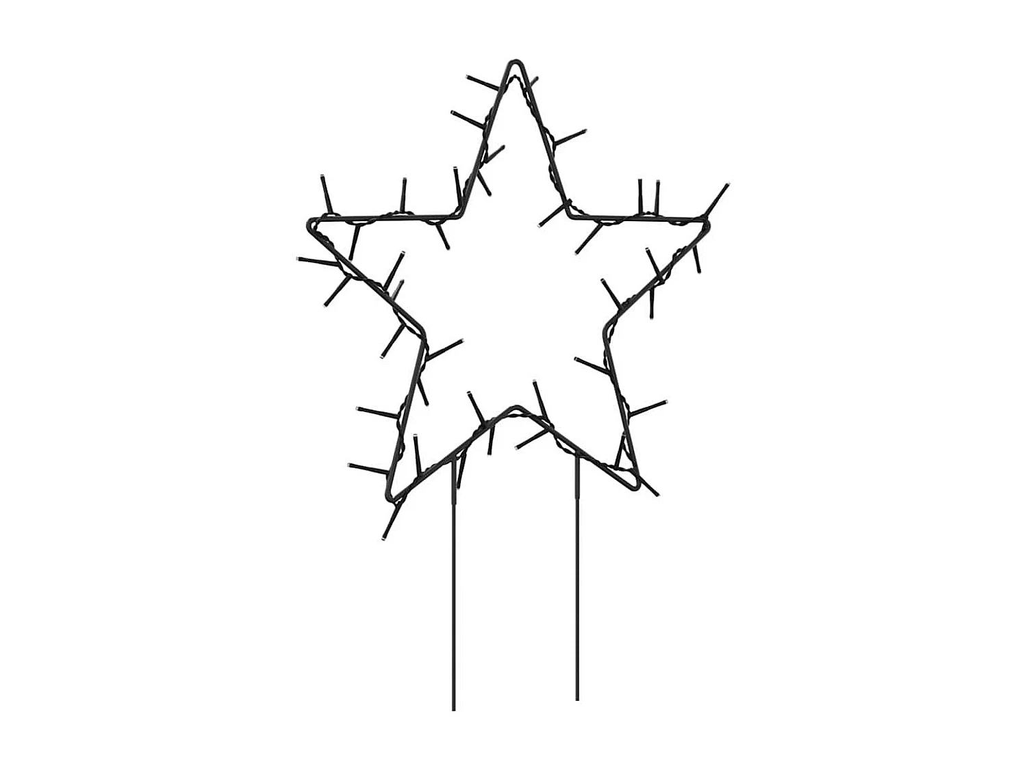 Décoration lumineuse étoile de Noël piquets 3 pcs 50 LED 29 cm